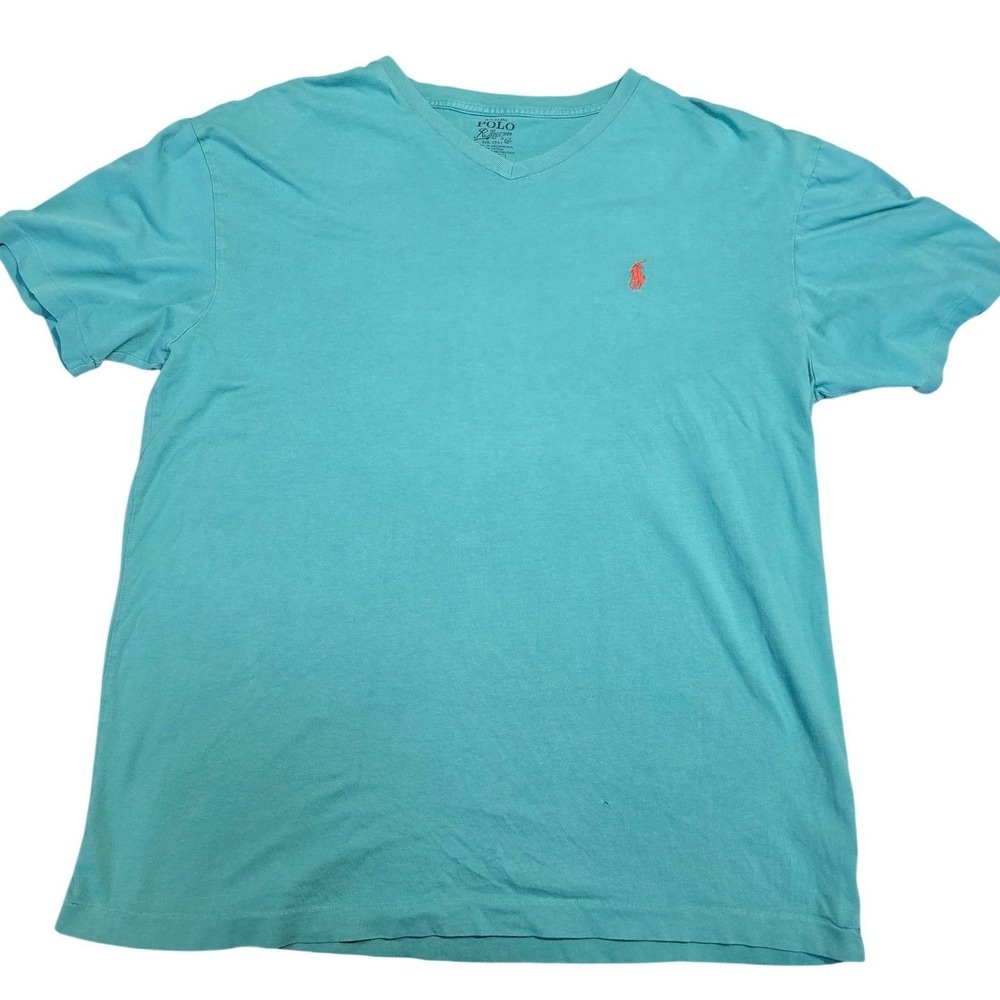 Polo Ralph Lauren V-Neck T-Shirt Bundle 4 Mens (3)L & (1)M Cotton Classic Logo - Picture 4 of 16